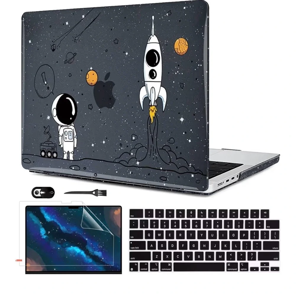 Space-Themed Laptop Case with Keyboard Cover : MacBook Pro 14 inch Case
